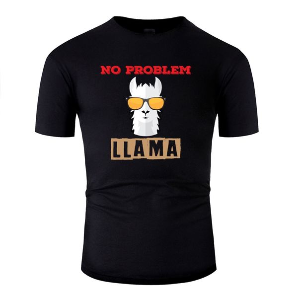 

печать нет prob llama нет драма mama рубашка альпака llamacorn t shirt мужчины хлопок мужские футболки o шеи homme