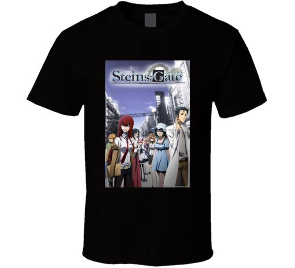 

new steins gate anime tv show poster mens t shirt size s 2xl