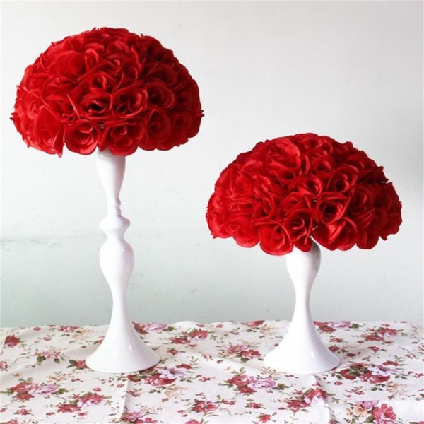 

24inch 6pcs artificial rose balls silk flower kissing balls hanging rose christmas ornaments wedding party decorations ro