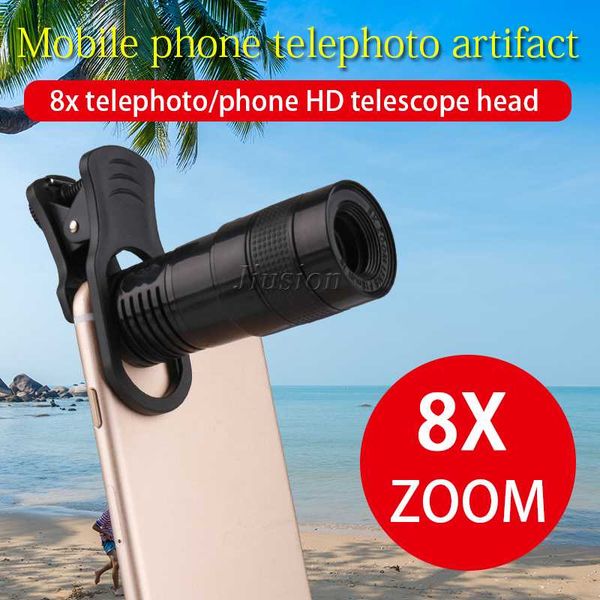 

universal phone telep lens 8x zoom telescope anamorphic lentes fish eye wide angle macro lens fit for all smartphone