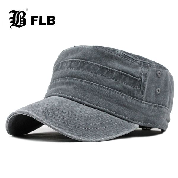 

wide brim hats [flb] classic vintage flat mens washed caps and hat adjustable fitted thicker cap winter warm for men f314, Blue;gray