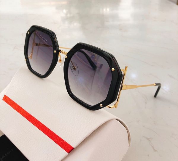

940 sunglasses women fashion polygon frame summer style mixed color frame popular uv protection lens come with case, White;black