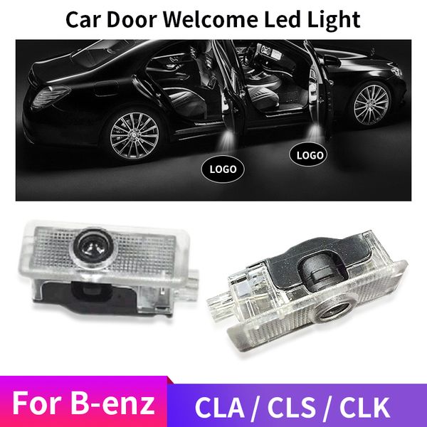 

2x car door welcome light led decotative lamp laser ghost shadow projector logo light for b-enz cla/cls/clk class car styling