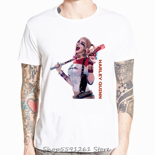

harley quinn suicide squad t-shirt for men plus size men casualtees streetwear xs-5xl