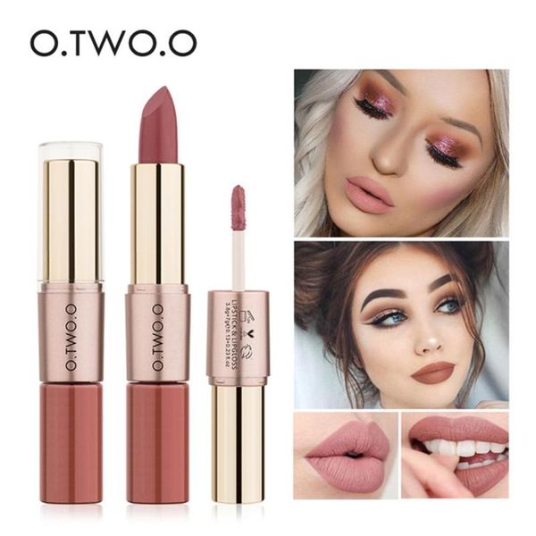 

lip gloss o.two.o 12 colors makeup lipstick waterproof moisture lips cosmetics stick red matte lipsticks long lasting