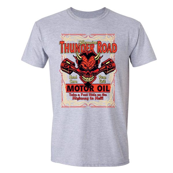 

2019 new men's genuine thunder road t-shirt engine devil hard core route 66 american oil biker summer fashion