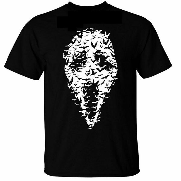 

призрак лица летучие t-shirt mens scary halloween movie mask базовые модели tee shirt