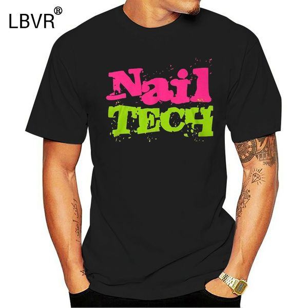 

мода печать шаблон бренды тенниски мужских nail tech одежда качество печати хлопок мода рыхлых мужчин т рубашки o шей