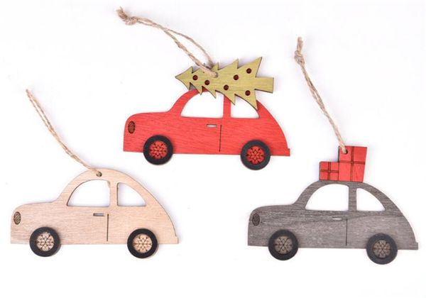 

new festive wooden christmas tree decorations elk car hanging pendants new year christmas decorations for home party navidad new year