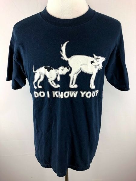 

должен ли я знаю, что ты собака graphic юмор футболка темно-синий большой