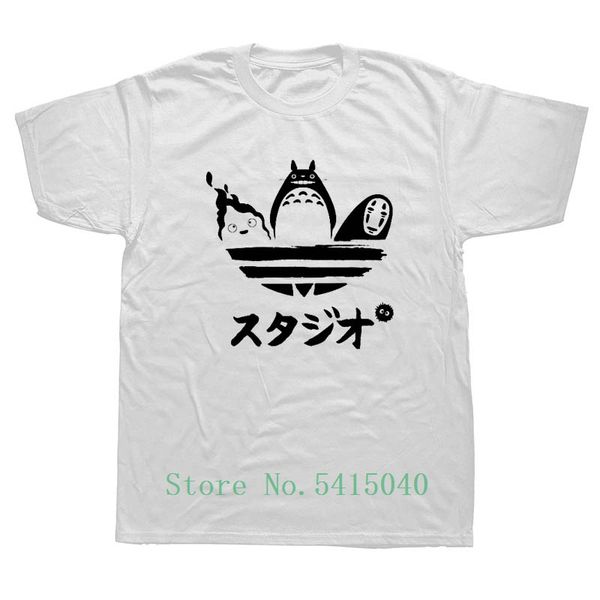 

weelsgao harajuku tees cartoon totoro spirited away t shirt no face faceless man tshirt men 100% cotton short sleeve t-shirt