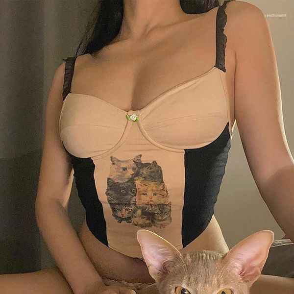 

v-neck camis womens clothing womens designer animal print camis lace sashes panelled crop fashion, White