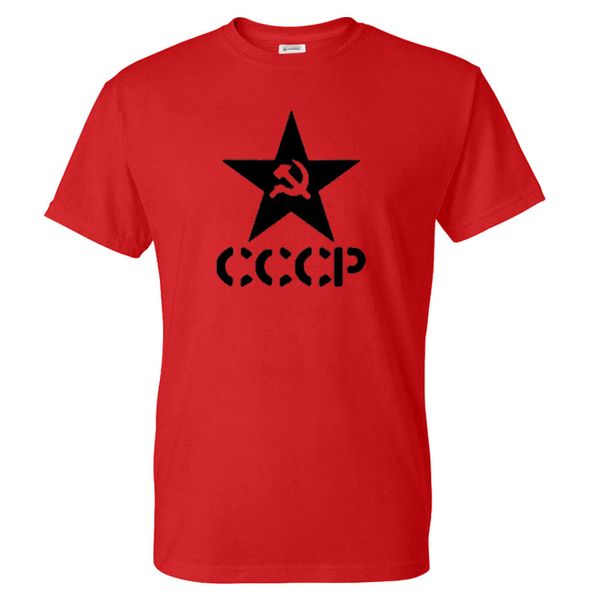 

2019 лето тройники cccp футболки ссср советский союз кгб человек футболка с коротким рукавом хлопок мужские тенниски круглый шеи вскользь ве