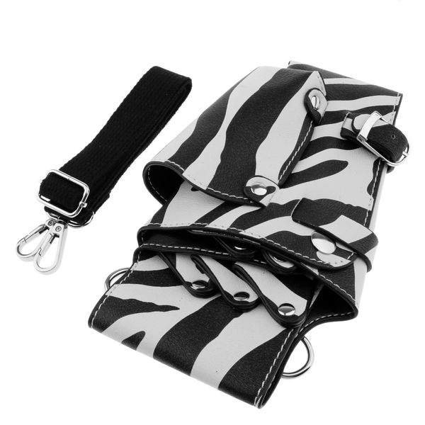 

pu salon hairdressing scissor waist pouch holder case barber stylist belt holster