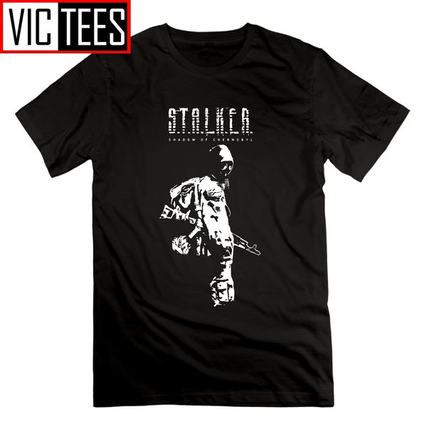 

stalker soc white shadow of tees men round neck men t shirts funny leisure short sleeves t-shirts 100% cotton