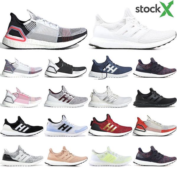 

2020 ultra boots 19 ub непобедимые мужчины женщины беговые туфли облако белые черные ультрабустки 3.0 4,0 мужской тренажер дышащие спортивны, White;red