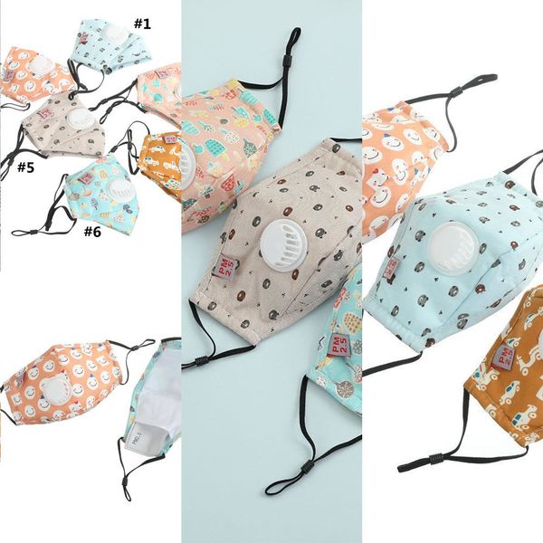 

valve kids pm2.5 face mask with cartoon animal car printed dust mask washable mouth masks 9hhx