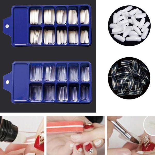 

100pcs/box acrylic false fake nail oval professional full cover fasle nail art fingernail full color card polish displayed board, Red;gold