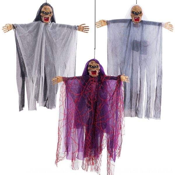 

zz0113 voice-controlled hat gauze ktv pendant pendantghost skeleton wansheng festival pendant scenery glowing ghost called ktv chamber bar d