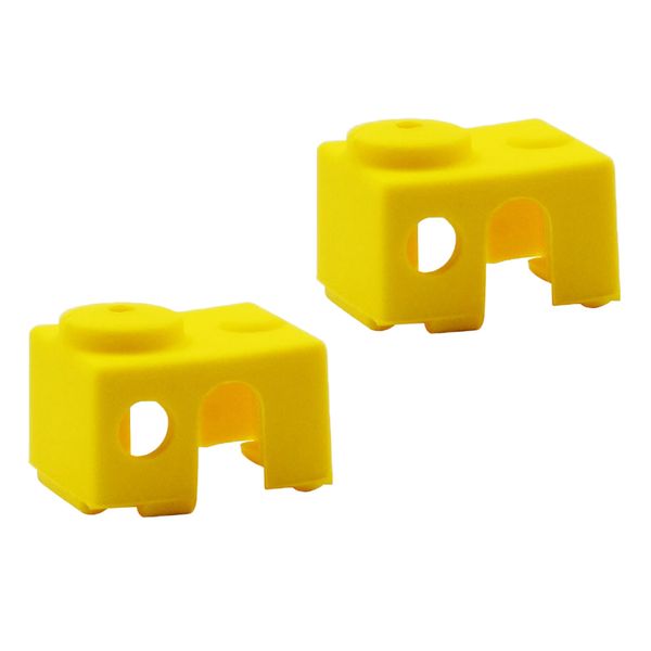 

2pcs 3d printer part v6 silicone socks case protective cover instead ceramic yellow
