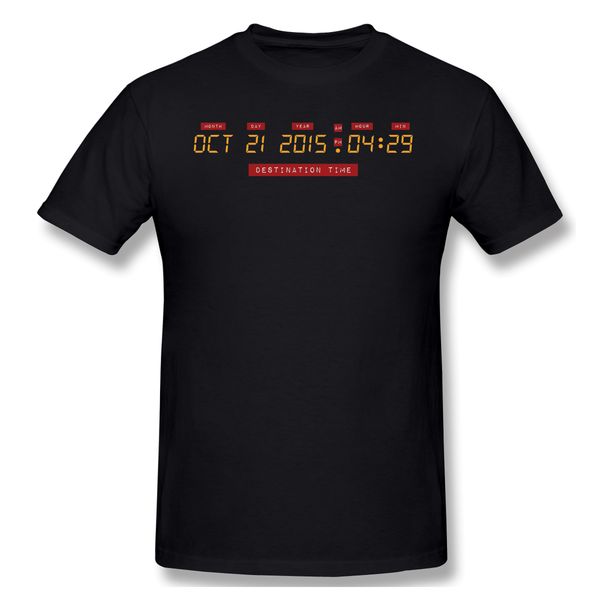 

2020 new arrival oct 21 2015 4 29 delorean numbers ofertas t-shirt 100% cotton back to the future science fiction film tshirt