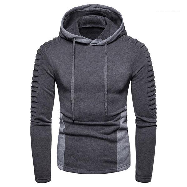 

panelled draped designer hoodies slim pullover zipper sweatshirt long sleeve fashion mens men, Black