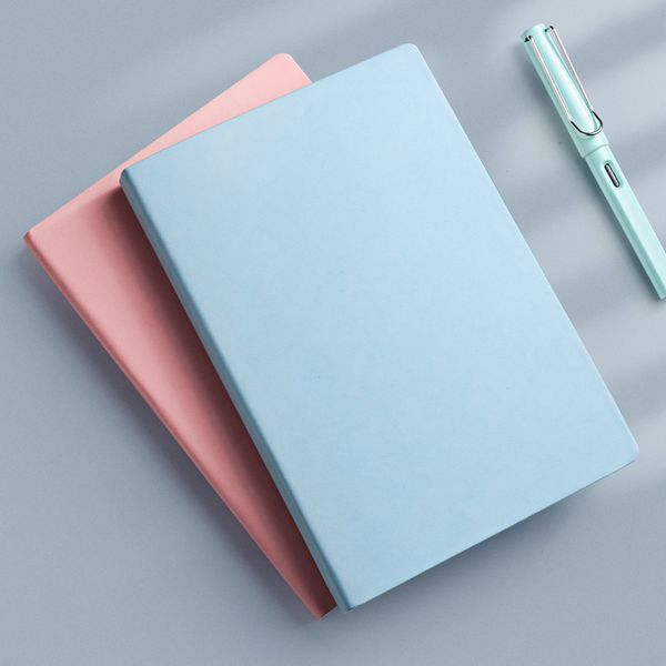 

notepads a5 plain journal 144 sheets 100g soft cover blank notebook, Purple;pink