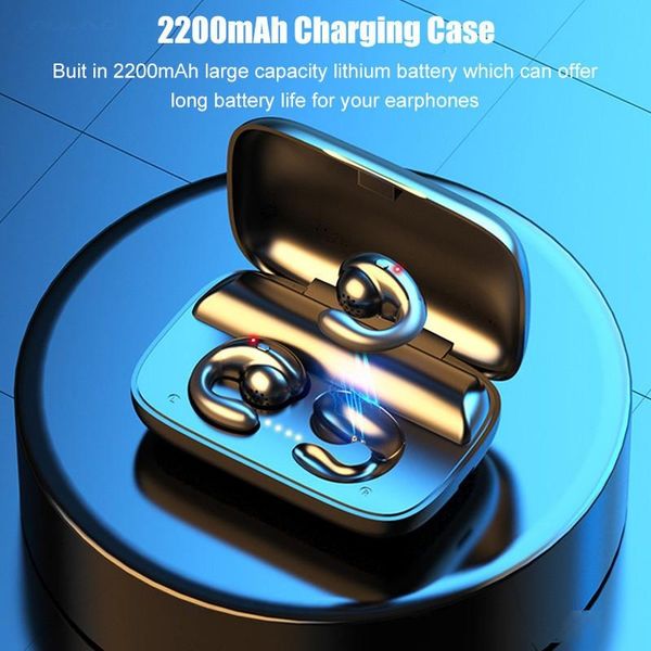 

bone conduction tws wireless headphone with microphone sports waterproof bluetooth earphone 5.0 stereo earbuds headset for phone
