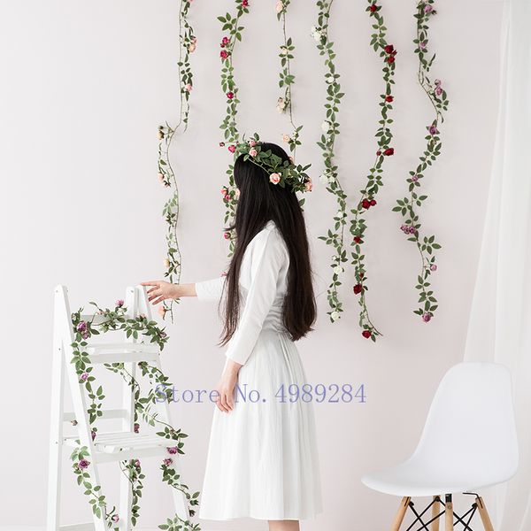

decorative flowers & wreaths creative artificial flower rose rattan plants modern home decoration wedding accessories indoor christmas wreat