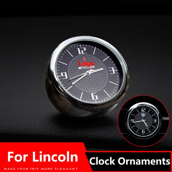 

car clock ornaments air vents outlet clip sticker logo for navigator mkx mkz mkc accessories