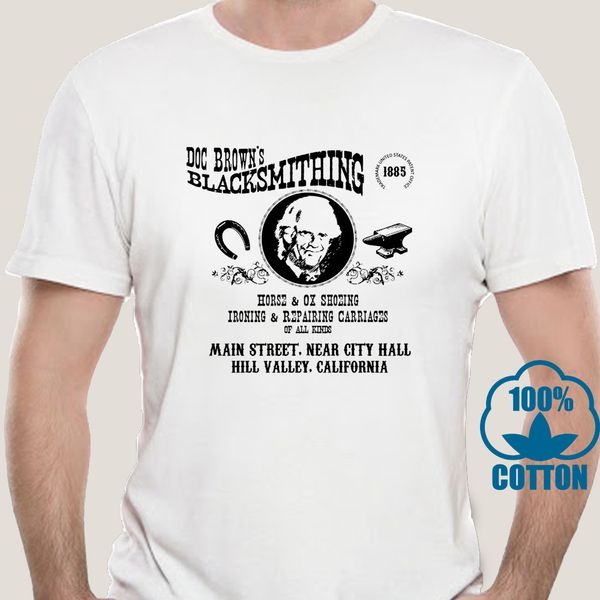 

1552d men t shirt t-shirt doc brown blacksmith gray tshirts women t-shirt