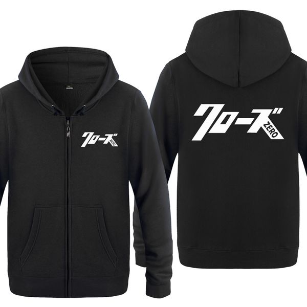 

crows zero sweatshirts men 2018 mens zipper hooded fleece hoodies cardigans