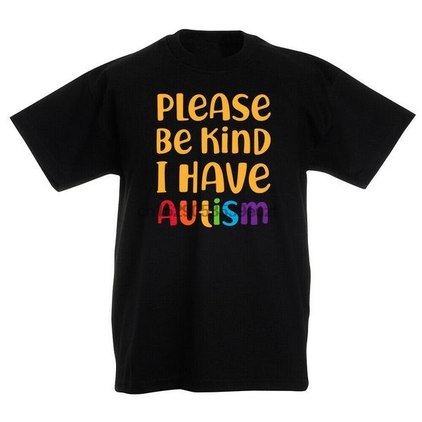 

kids please be kind i have autism t-shirt - puzzle awareness autistic gift style tee shirt