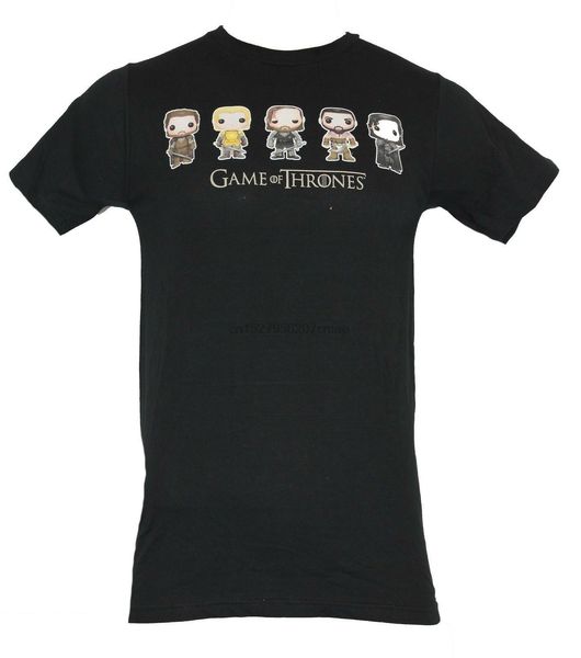 

game of thrones mens t-shirt - funko pop style lineup of show characters(1