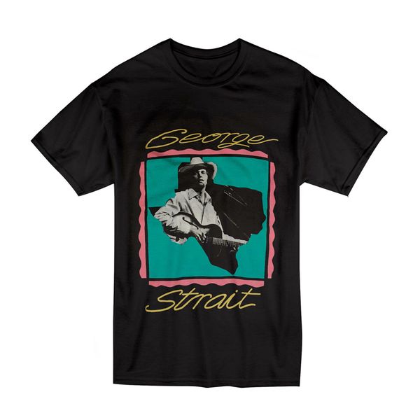 

george strait vintage country t-shirt size s-2xl black color gyms fitness tee shirt