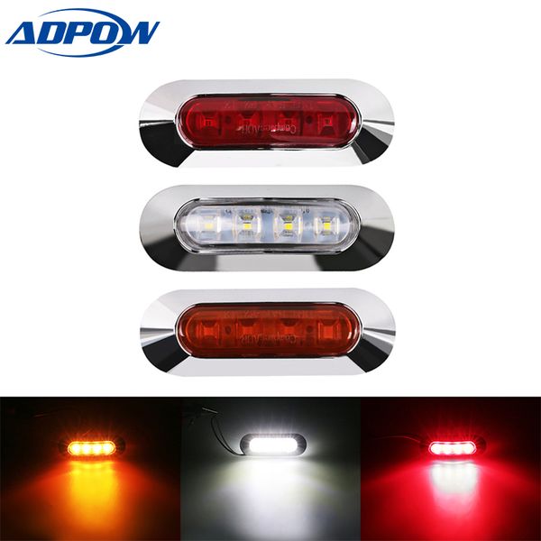 

1pcs waterproof 24v 12v amber led side marker lights for trucks side clearance marker light clearance lamp 12v white for trailer