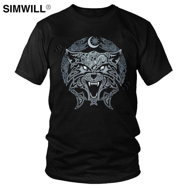 

wolves of ragnarok t shirt for men 100% cotton vikings valhalla odin t-shirt short sleeved summer fashion tees extra large gift