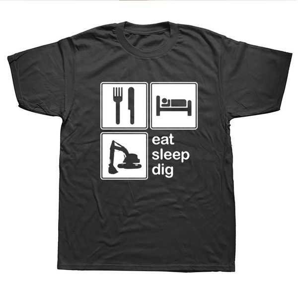 

men t shirt fashion o-neck t shirt harajuku tees eat sleep dig for man print t shirt summer style