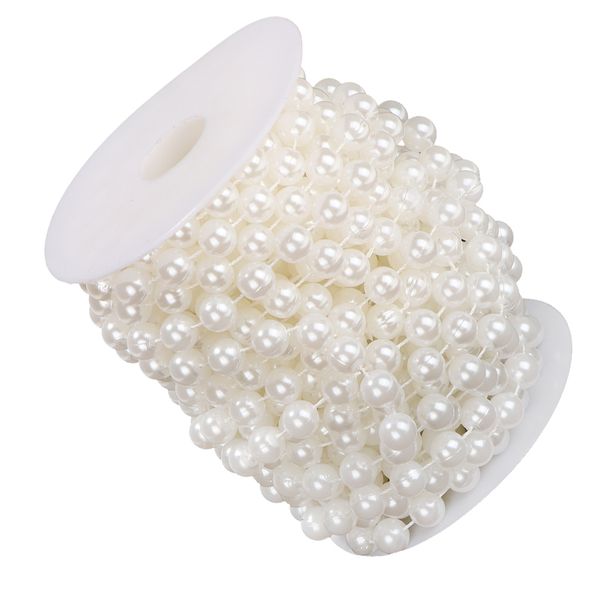 

10мм круглый жемчуг пряди garland золотника бисер craft декор свадебный 10м