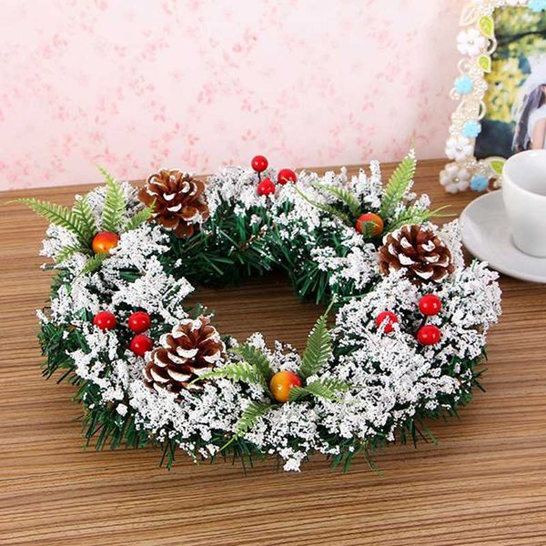 

20cm christmas wreath handmade rattan pendant shopping mall christmas tree door decoration wreath for festival, wedding, office