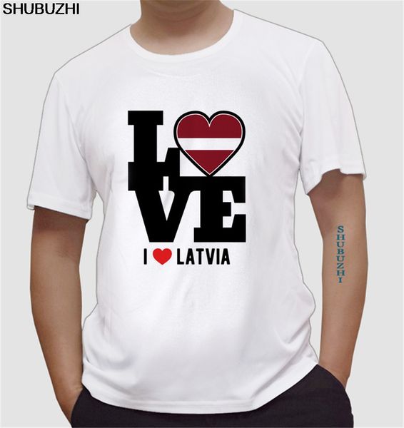 

латвия tshirt любовь латвия мужской футболки с коротким рукавом фитнес тройники рубашки человек хлопок джерси o-образным вырезом hip hop мар