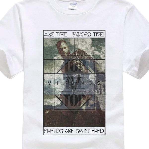 

2017 funny vikings axe time t shirt sword time ragnar lothbrok floki new merch printed t shirt hipster men's