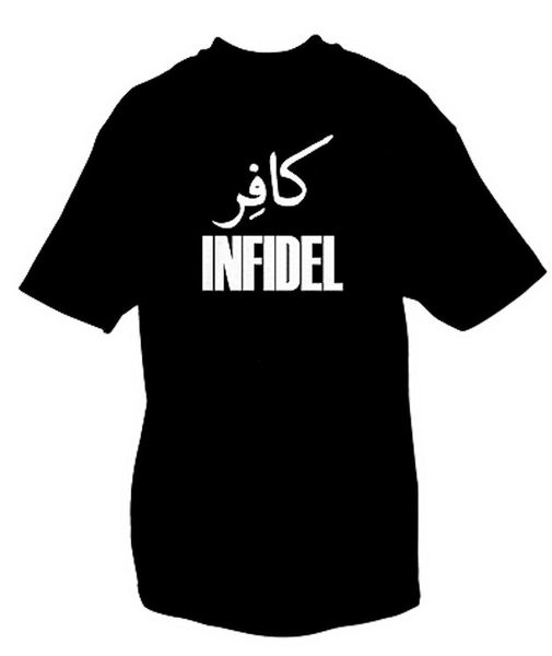 

mens black t-shirt infidel imprinted short sleeve tee-shirt summer o neck tee tee