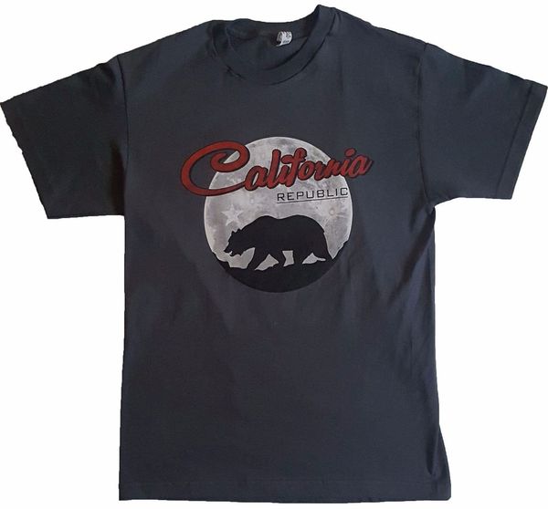 

2019 summer cool tee shirt california republic mens t-shirt funny t-shirt
