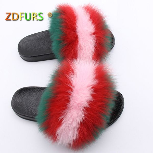 

zdfurs * 2020 волос тапочки женщины мех главная пушистый ползунки плюшевые пушистые лето квартиры сладкие женская обувь горячие продажи cute, Blue;gray