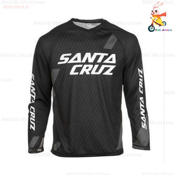 

kid's long sleeve downhill jersey 2020 mountain bike motorcycle cycling crossmax shirt ciclismo clothes for boys mtb mx t fxr dh, Black;red