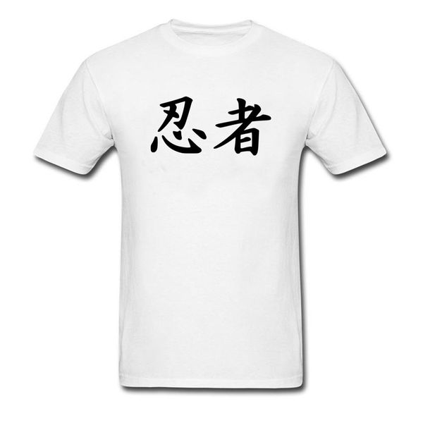 

white tshirt men ninja kanji t-shirts for men chinese character t shirt slim fit plus size xxxl nice kung fu t shirt