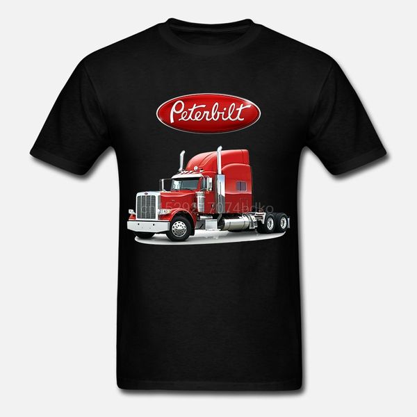 

new peterbilt truck trucker men черный размер s-3xl сша размер t-shirt en1