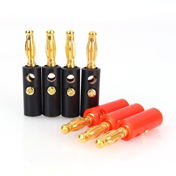 

20pcs 4mm gold plated speaker wire cable banana plug connector audio speaker usb screw wholesale