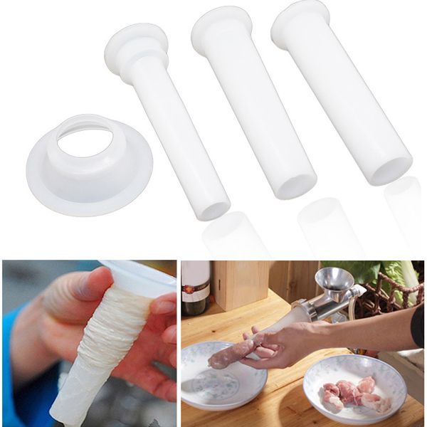 

3 pieces/set of meat grinder sausage enema tube diy sausage making funnel with 1 nozzle with 5.7cm basic kitchen tool